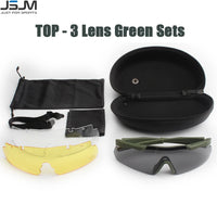 Lunettes de Protection Tactiques Demi-Monture, Kit 3 Verres, Vert, Noir ou Sable, vue 4
