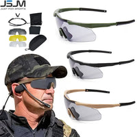 Lunettes de Protection Tactiques Demi-Monture, Kit 3 Verres, Vert, Noir ou Sable, vue 2