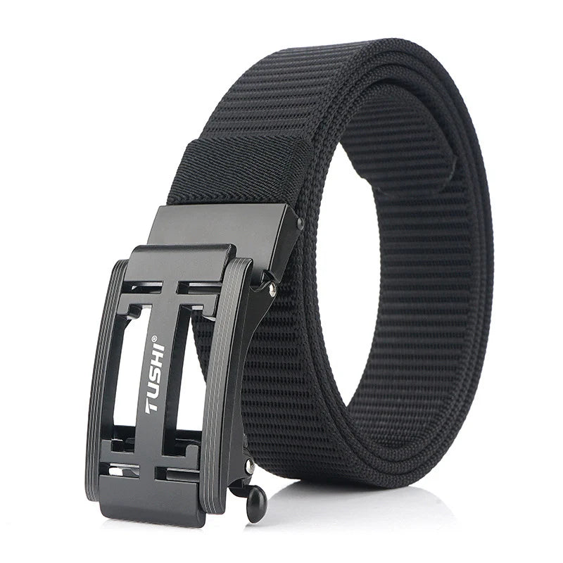 Ceinture Tactique Nylon 3,5 cm à Boucle Métallique Ajourée, 7 Coloris