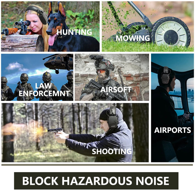 Casque Anti-Bruit Électronique pour le Tir, avec Lunettes et Mallette, 3 Coloris, vue 9