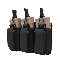 Porte-Chargeur Triple MOLLE Nylon 1000D, 3 Chargeurs de Fusil et 3 de Pistolet, vue 7