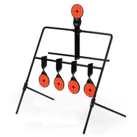 Cible Métallique Auto-Réarmable à 5 Plaques Rotatives, Cadre Acier Noir, 34,5 cm, vue 6