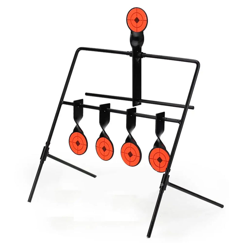 Cible Métallique Auto-Réarmable à 5 Plaques Rotatives, Cadre Acier Noir, 34,5 cm, vue 6