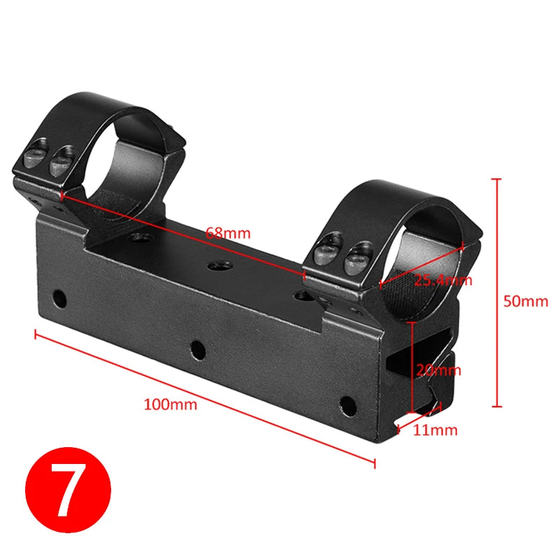 Montage de Lunette Monobloc pour Rail 11 mm, Colliers 25,4 ou 30 mm, 14 Modèles, vue 20