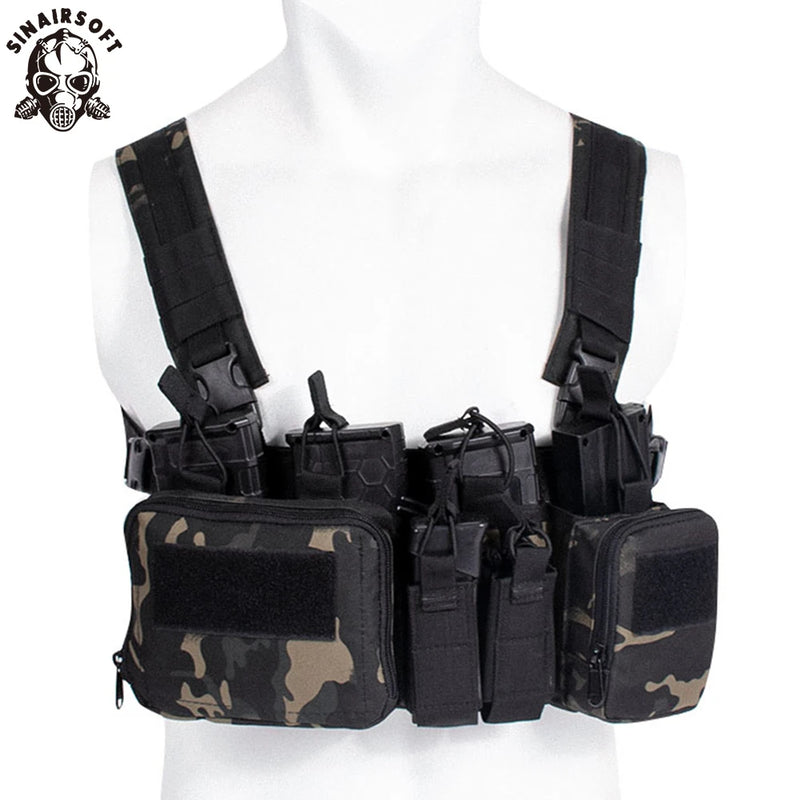 Gilet Tactique Chest Rig en Nylon 500D Démontable, Bretelles Réglables, 0,52 kg, vue 8