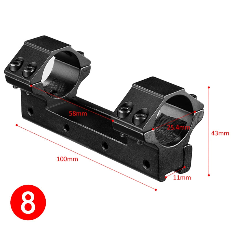 Montage de Lunette Monobloc pour Rail 11 mm, Colliers 25,4 ou 30 mm, 14 Modèles, vue 13