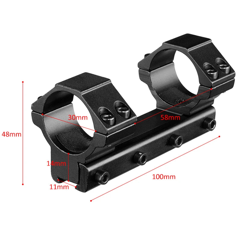 Montage de Lunette Monobloc pour Rail 11 mm, Colliers 25,4 ou 30 mm, 14 Modèles, vue 3