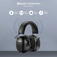 Casque Anti-Bruit Bluetooth 5.0 Rechargeable avec Prise AUX, Orange ou Noir, vue 5