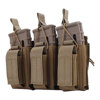 Porte-Chargeur Triple MOLLE Nylon 1000D, 3 Chargeurs de Fusil et 3 de Pistolet, vue 8