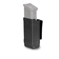 Porte-Chargeur Simple Rigide en Polymère Noir, Clip de Ceinture, 9 mm