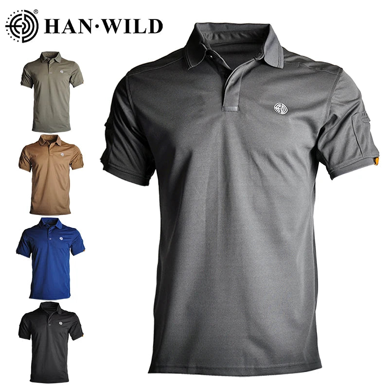 Polo Tactique Homme à Manches Courtes, Séchage Rapide et Poches de Manche, 4 Coloris, vue 2