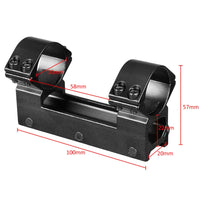 Montage de Lunette Monobloc pour Rail 20 mm, Colliers 25,4 ou 30 mm, Base 100 mm, Noir, 6 Modèles, vue 9