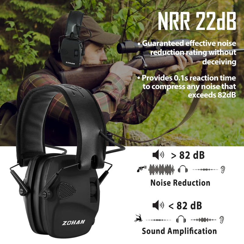 Casque Anti-Bruit Électronique pour le Tir, avec Lunettes et Mallette, 3 Coloris, vue 6