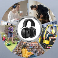 Casque Anti-Bruit Bluetooth 5.0 Rechargeable avec Prise AUX, Orange ou Noir, vue 8