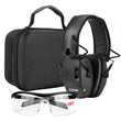 Casque Anti-Bruit Électronique pour le Tir, avec Lunettes et Mallette, 3 Coloris