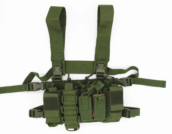Gilet Tactique Chest Rig Léger en Nylon avec Quatre Porte-Chargeurs, Six Coloris, vue 8