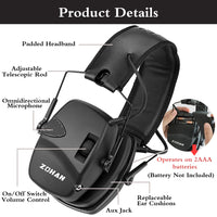 Casque Anti-Bruit Électronique pour le Tir, avec Lunettes et Mallette, 3 Coloris, vue 5