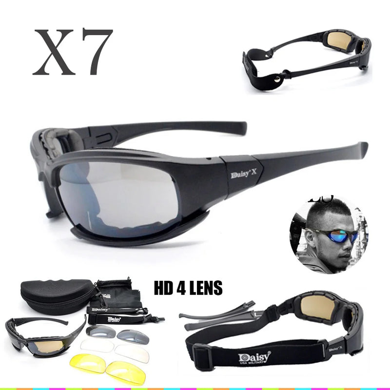 Lunettes de Protection Tactiques à Monture Rembourrée, Verres Interchangeables, Étui Rigide, vue 2