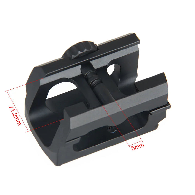 Rehausse pour Viseur Point Rouge Compact, Rail Picatinny, Serrage à Molette, Noire, vue 4