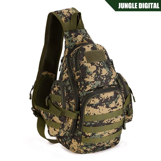 Sac Bandoulière Tactique 50 cm en Nylon Anti-Déchirure, Poches MOLLE, 4 Coloris, vue 7