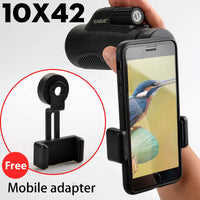 Monoculaire 8x32, 8x42 ou 10x42 Noir, Prisme BAK4 FMC, Adaptateur Smartphone, vue 7