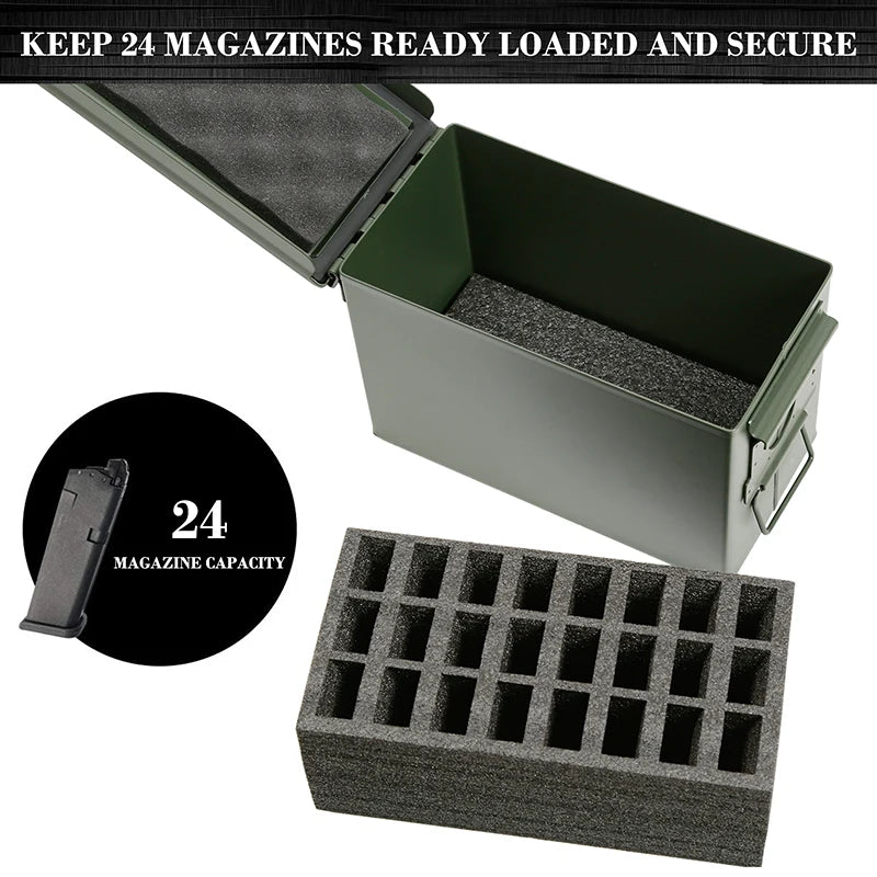 Porte-Chargeurs en Mousse pour 24 Chargeurs de Pistolet, avec ou sans Caisse Rigide, vue 3