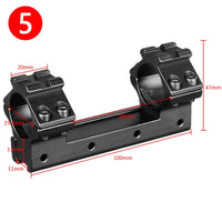 Montage de Lunette Monobloc pour Rail 11 mm, Colliers 25,4 ou 30 mm, 14 Modèles, vue 9