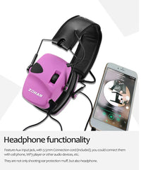 Casque Anti-Bruit Électronique Pliable, Rose, Turquoise ou Marron, avec ou sans Étui, vue 2