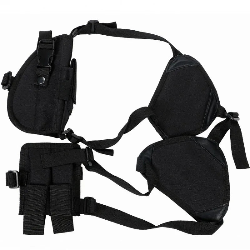 Holster d'Épaule Droitier en Nylon avec Double Porte-Chargeur, Trois Coloris, vue 3