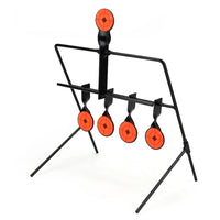Cible Métallique Auto-Réarmable à 5 Plaques Rotatives, Cadre Acier Noir, 34,5 cm, vue 5