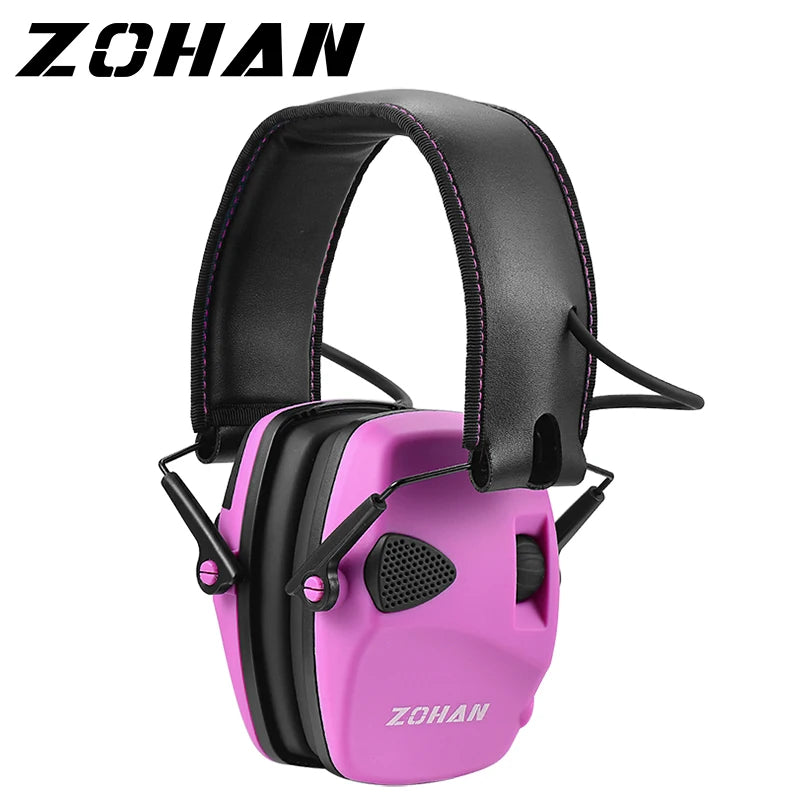 Casque Anti-Bruit Électronique Pliable, Rose, Turquoise ou Marron, avec ou sans Étui, vue 4