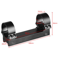 Montage de Lunette Monobloc pour Rail 20 mm, Colliers 25,4 ou 30 mm, Base 100 mm, Noir, 6 Modèles, vue 5