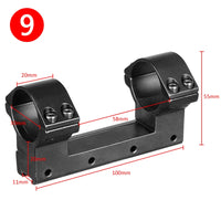 Montage de Lunette Monobloc pour Rail 11 mm, Colliers 25,4 ou 30 mm, 14 Modèles, vue 11