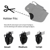 Holster IWB OWB Universel en Nylon avec Poche Chargeur, Noir ou Vert, vue 4