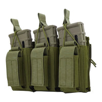 Porte-Chargeur Triple MOLLE Nylon 1000D, 3 Chargeurs de Fusil et 3 de Pistolet, vue 9