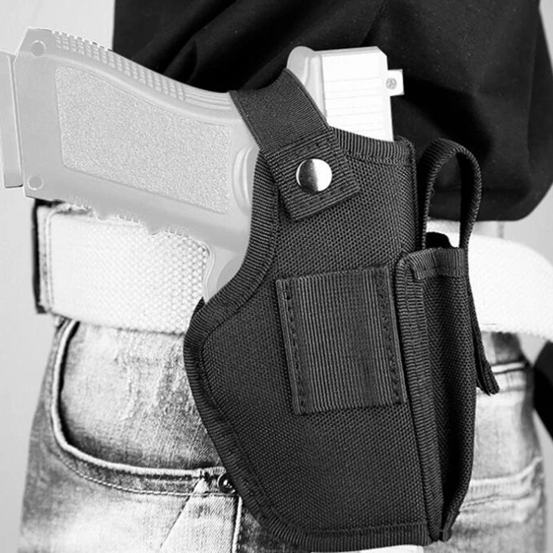 Holster IWB OWB Universel en Nylon avec Poche Chargeur, Noir ou Vert, vue 7