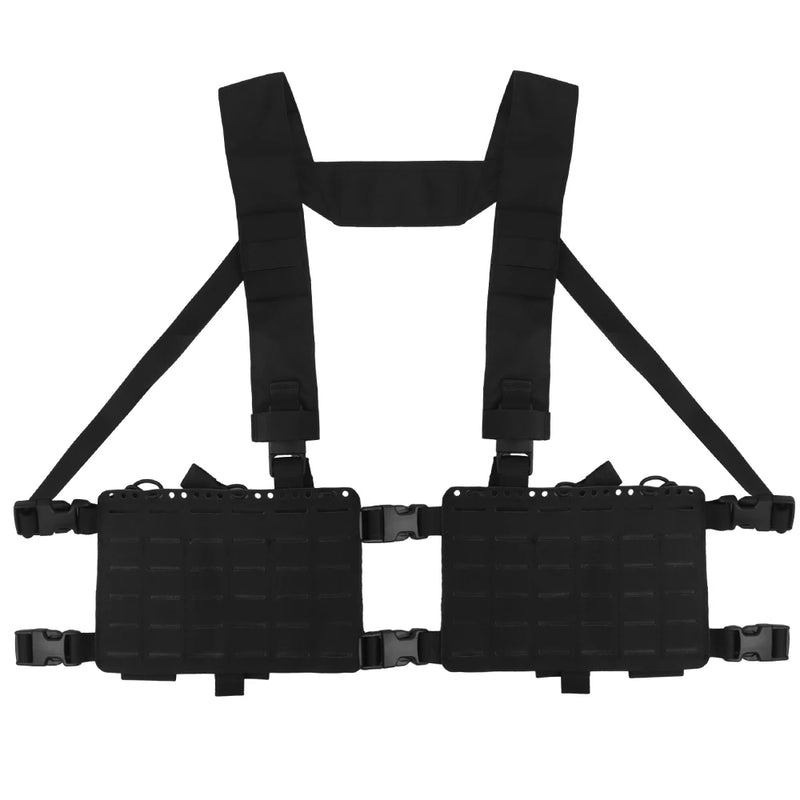 Gilet Tactique Chest Rig à Panneaux Latéraux Séparés, Découpe Laser MOLLE, Nylon, vue 11
