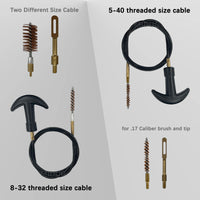 Kit de Nettoyage Arme Multi-Calibres, Étui Zippé, 9 Brosses et 3 Câbles, vue 4