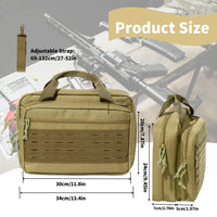 Sac de Tir pour Pistolet en Toile Oxford, 34 x 24 x 12 cm, Poches Chargeurs et MOLLE, vue 2