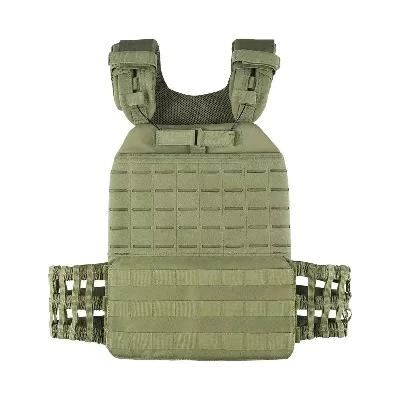 Gilet Tactique Porte-Plaques en Nylon à Ceinture Élastique Ajourée, 38 x 31 cm, vue 3