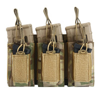 Porte-Chargeur Triple pour Fusil avec Poches Pistolet, MOLLE Nylon 1000D, 24 x 14 cm