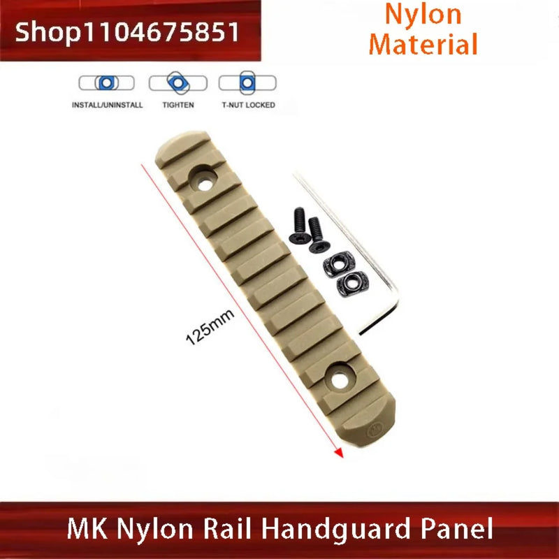 Rail Picatinny 20 mm pour Garde-Main M-LOK et KeyMod, Nylon ou Métal, Rail Seul ou Lot de 5 ou 6 Rails, vue 16