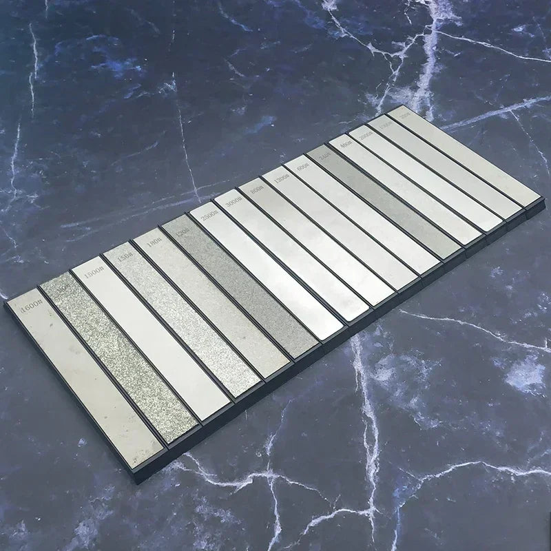 Pierre à Aiguiser Diamant 160 x 20 mm pour Affûteur de Couteaux, Grains de 120 à 3000, Lot de 1 à 5
