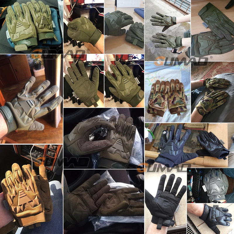 Gants Tactiques Écran Tactile à Protection en Caoutchouc sur les Jointures, Noir, Vert ou Camouflage, S à XL, vue 3