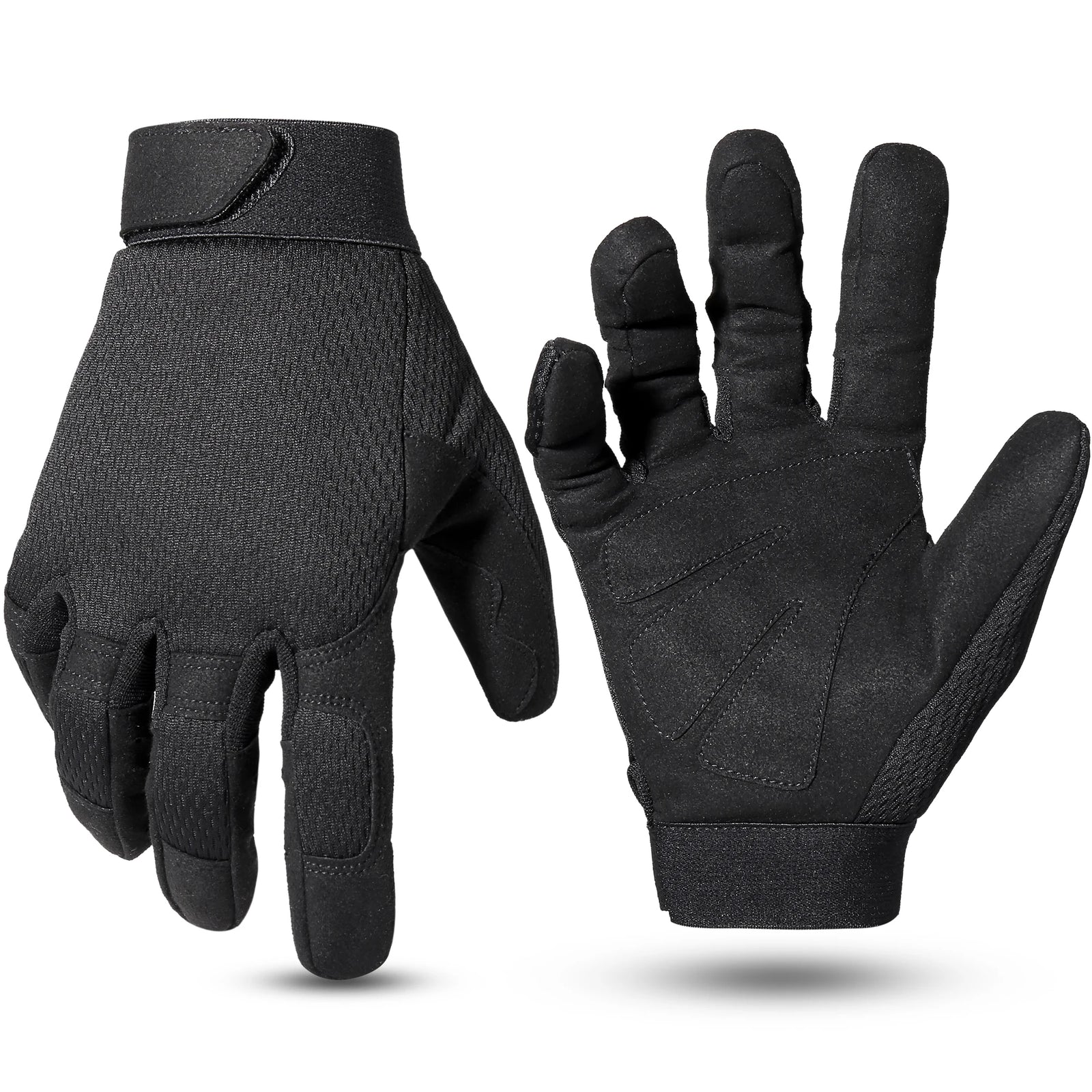 Gants Tactiques Fins et Respirants, Camouflage, Noir ou Vert, S à XL
