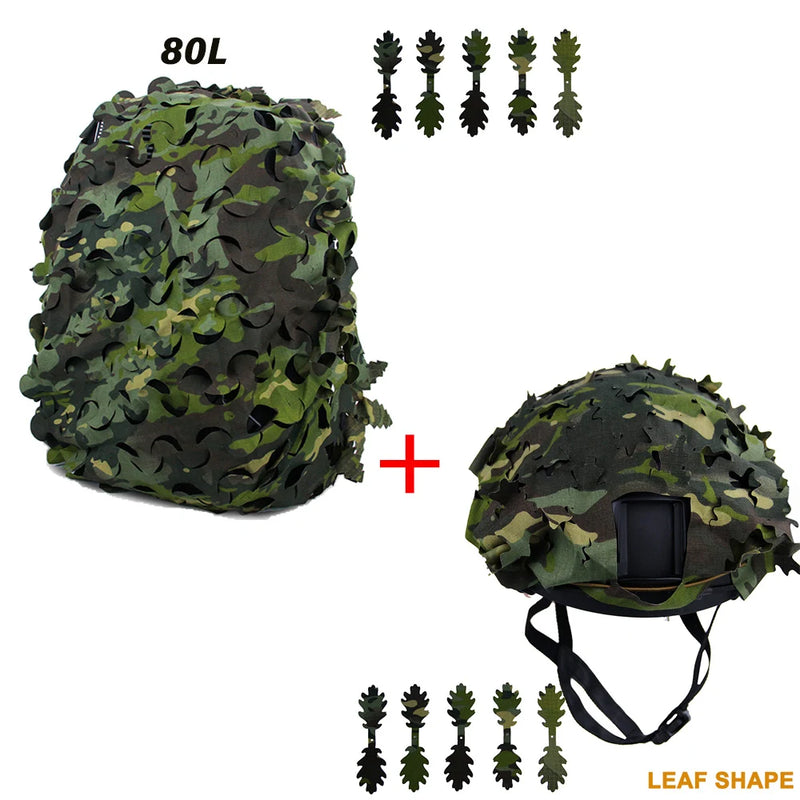 Kit Camouflage 3D pour Casque et Sac à Dos, 60 ou 80 L, vue 11