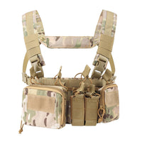 Gilet Tactique Chest Rig Nylon 500D avec Poches Frontales, Poche Pendante en Option, vue 7