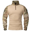 Chemise de Combat Airsoft en Coton à Manches Longues, Poches de Manche et Poignets Réglables, 8 Coloris
