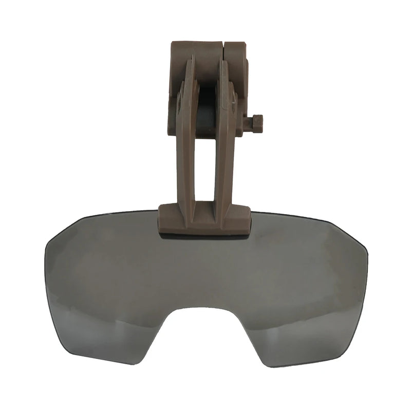 Lunettes Visière Rabattables pour Casque Airsoft, Verre Transparent ou Teinté Marron, vue 7