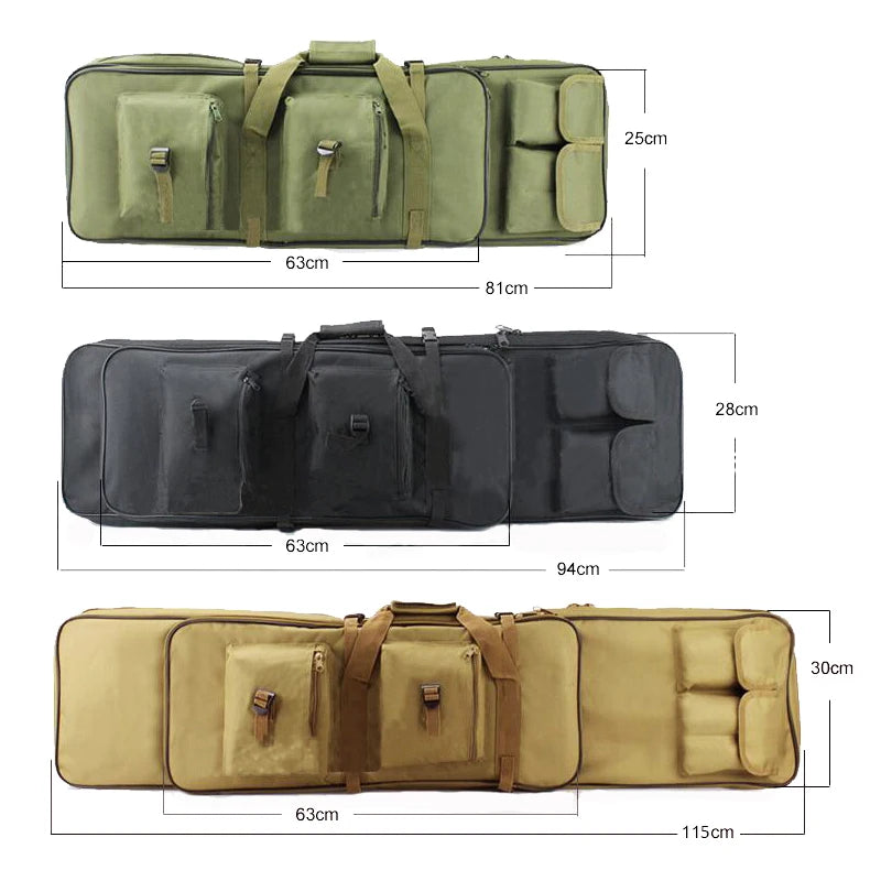 Housse de Fusil Sac à Dos en Nylon, 81, 94 ou 115 cm, Poches Zippées, 5 Coloris